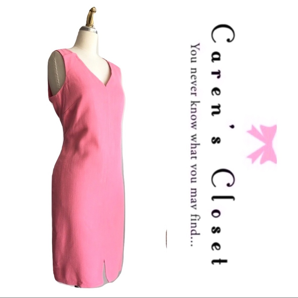 NWOT Talbots Pink Salmon Linen Shift Dress - Picture 2 of 7